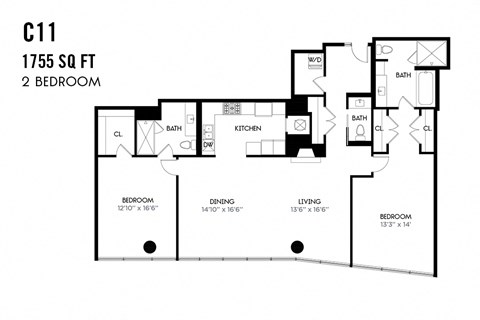 Two Bedroom C11 Apex The One